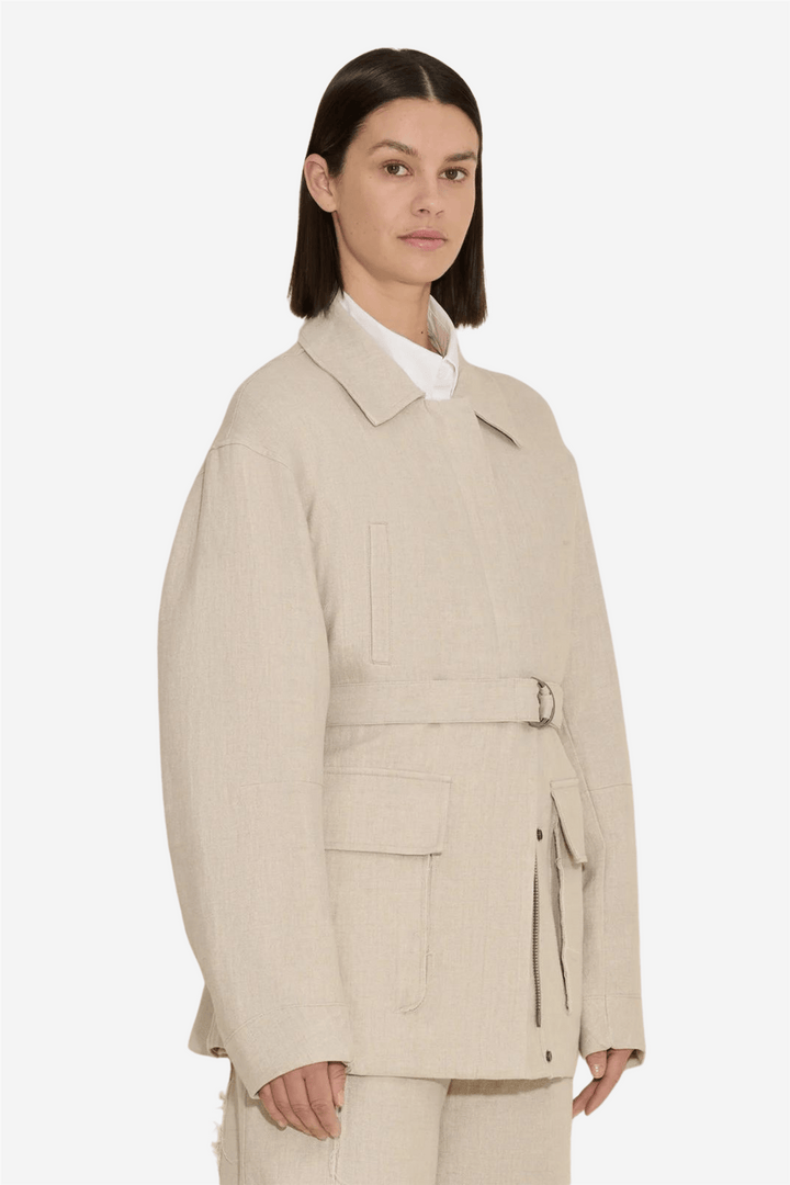 Holzweiler Yttertøy Gorti Linen Jacket Sand