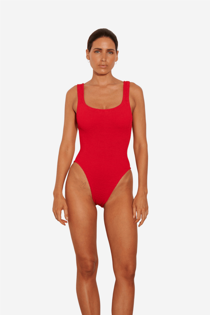 Hunza G Badetøy Square Neck Swim Red