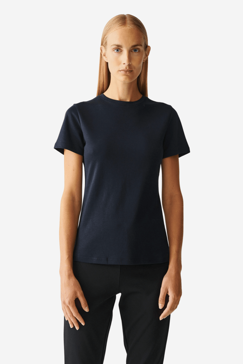Julie Josephine T-skjorte Agnes Roundneck T-Shirt Navy