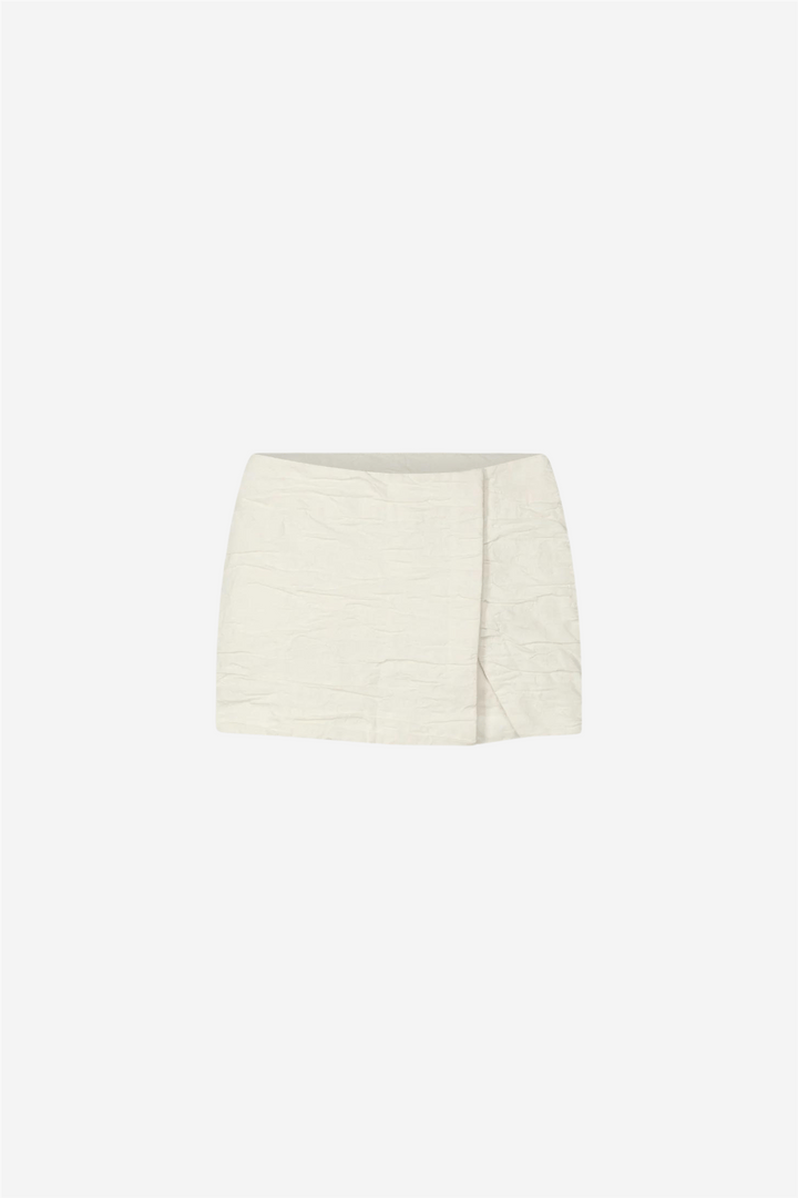 Les Coyotes De Paris Skjørt Overlap Mini Skirt Natural Flower Jacquard