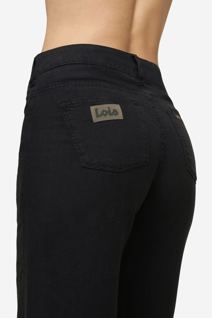 Lois Bukser & jeans Culotte Linen Colour Black