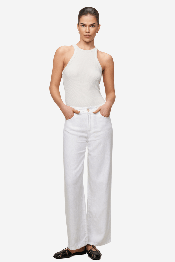 Lois Bukser & jeans Culotte Linen Colour White