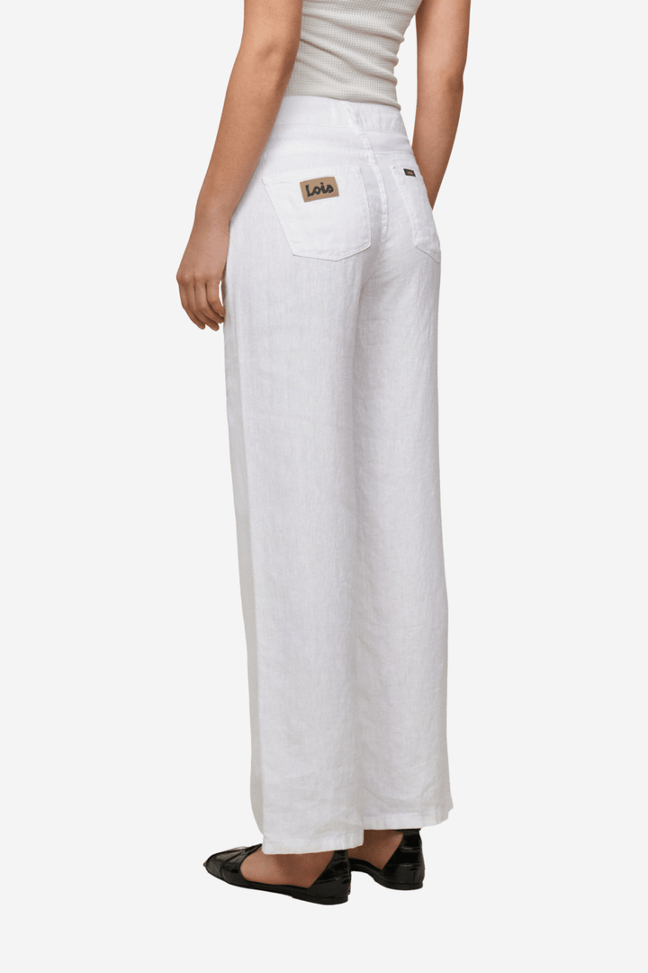 Lois Bukser & jeans Culotte Linen Colour White