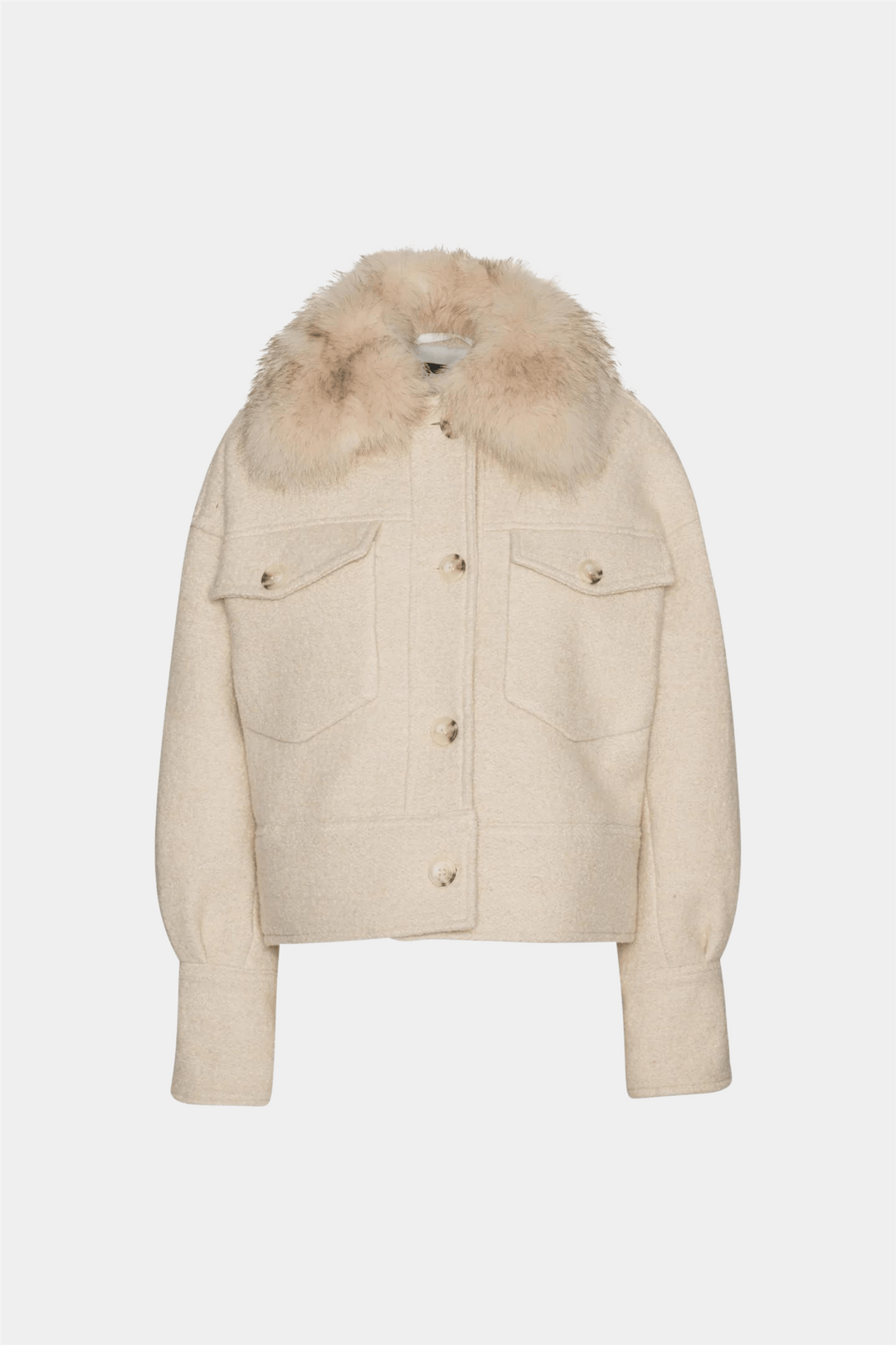 Meotine Yttertøy Charlie Wool Jacket Steady Creme
