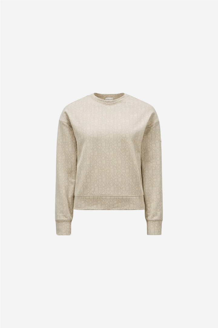 Moncler Genser & Cardigan Maglia Monogram Jacquard Sweatshirt Miscellaneous