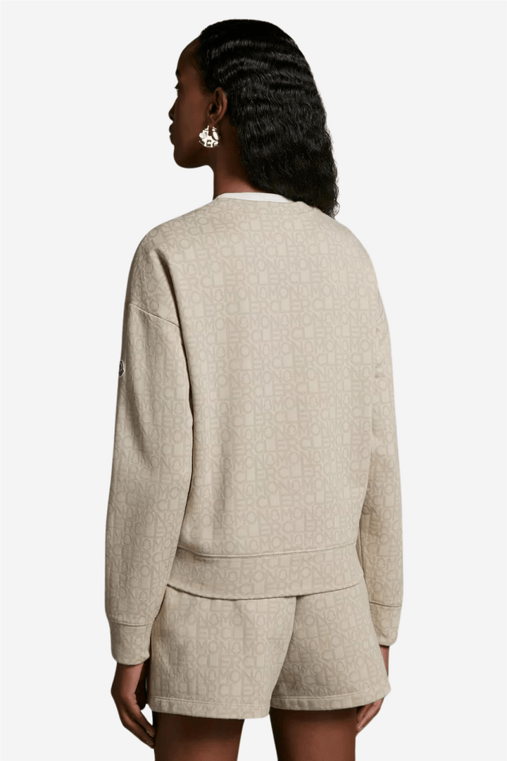 Moncler Genser & Cardigan Maglia Monogram Jacquard Sweatshirt Miscellaneous