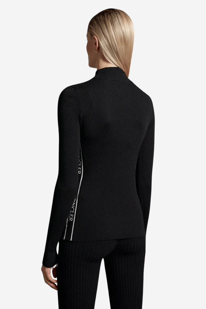 Moncler Genser & Cardigan Wool Zip-Up Polo Neck Jumper