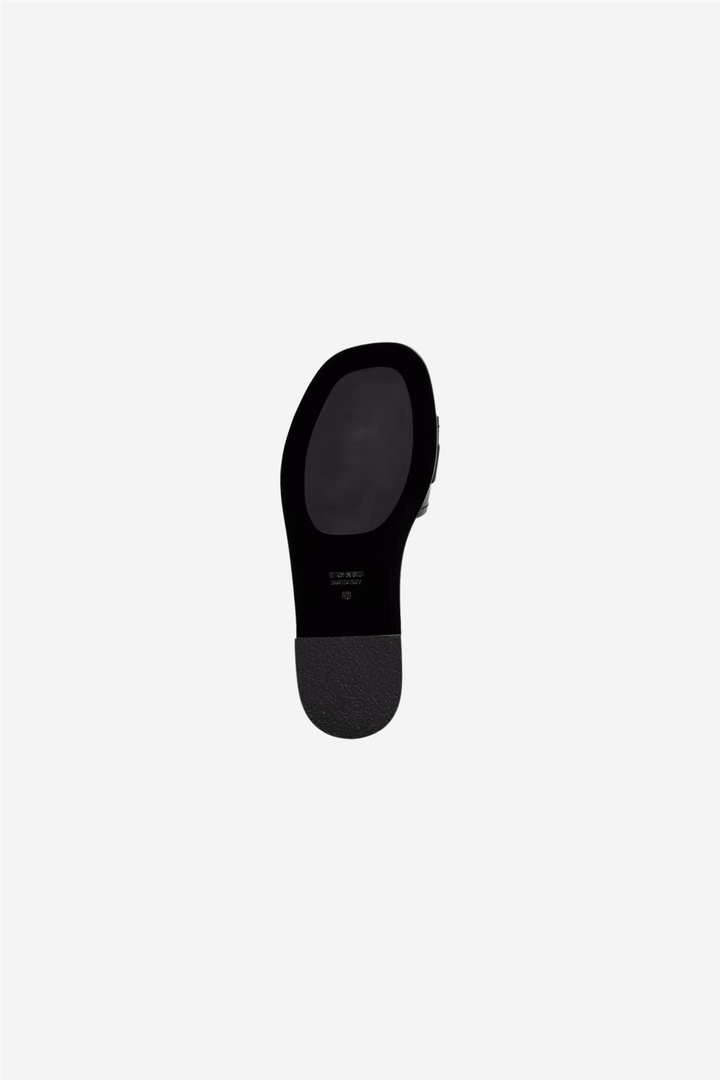 Moncler Sko Bell Leather Sliders Black
