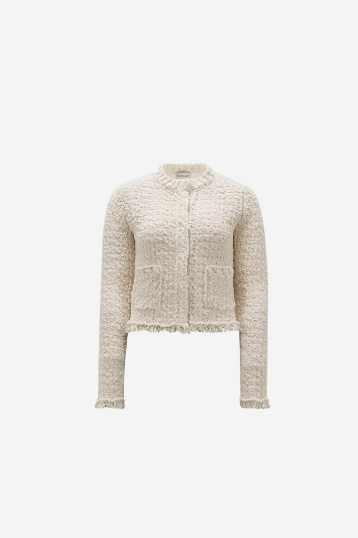 Moncler Yttertøy Padded Cotton Cardigan Natural