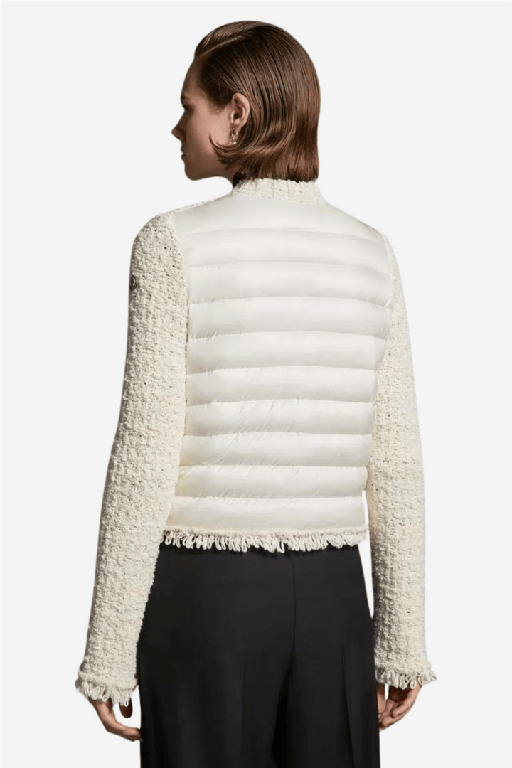 Moncler Yttertøy Padded Cotton Cardigan Natural