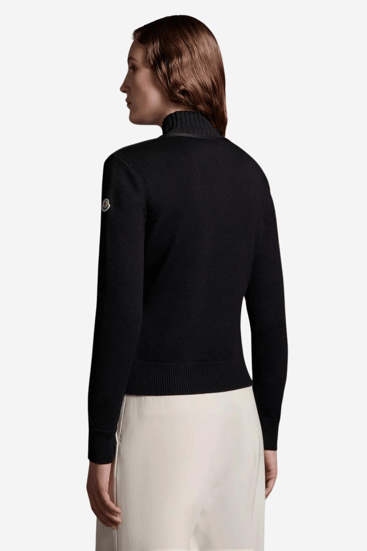 Moncler Yttertøy Padded Wool Cardigan Black