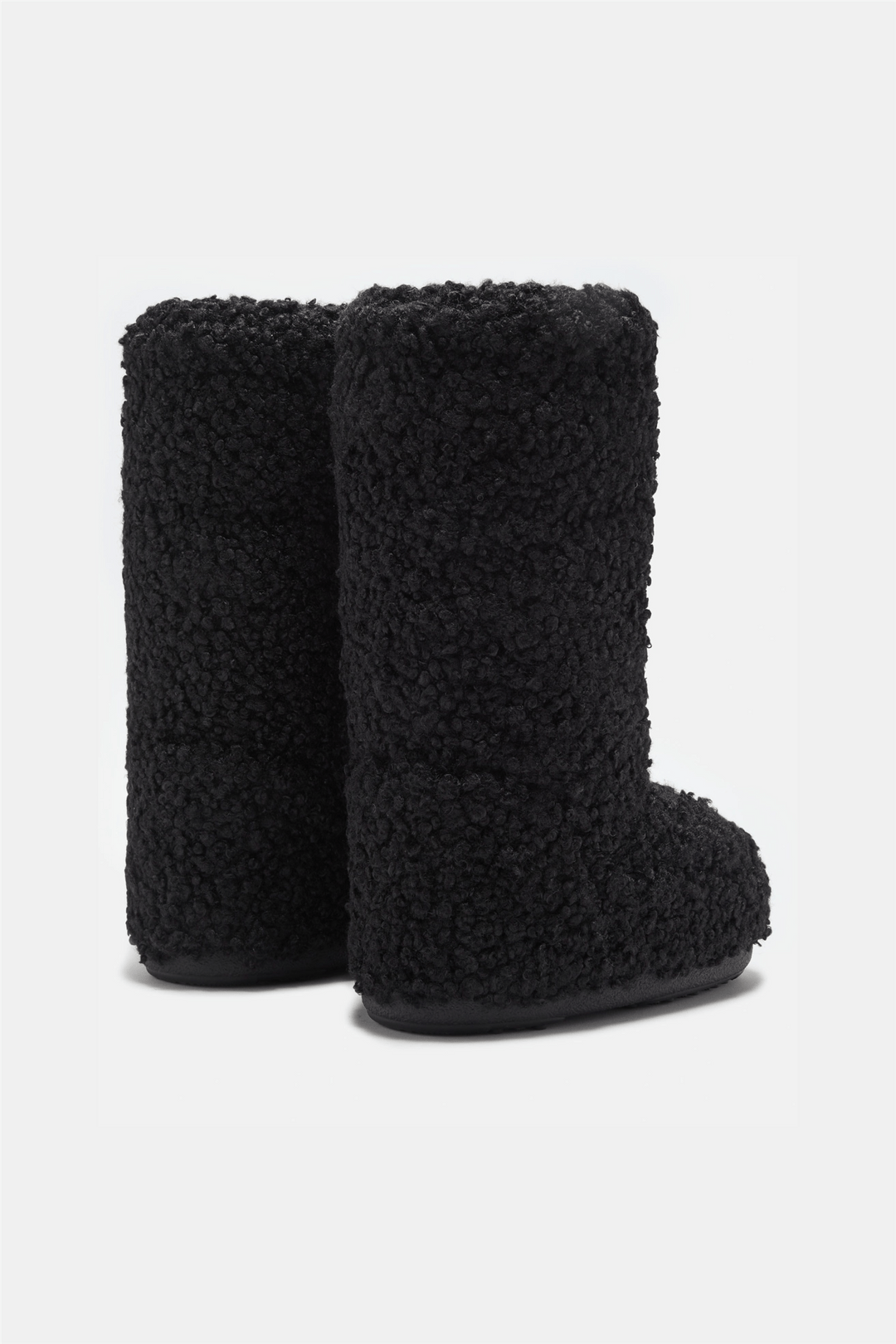 Moon Boots Sko Icon Faux Curly Black Boots