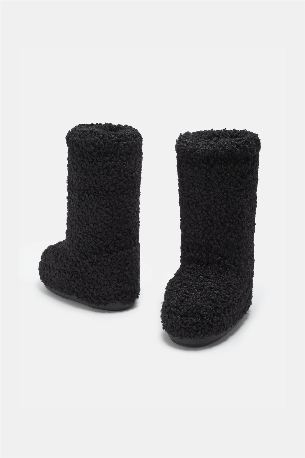 Moon Boots Sko Icon Faux Curly Black Boots