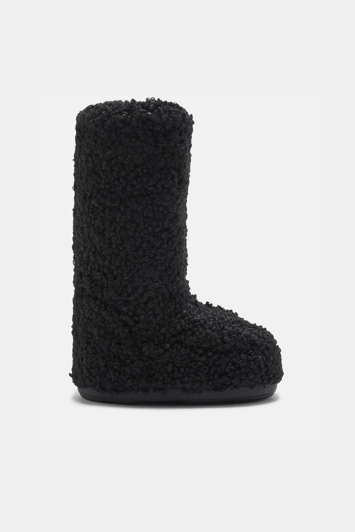 Moon Boots Sko Icon Faux Curly Black Boots