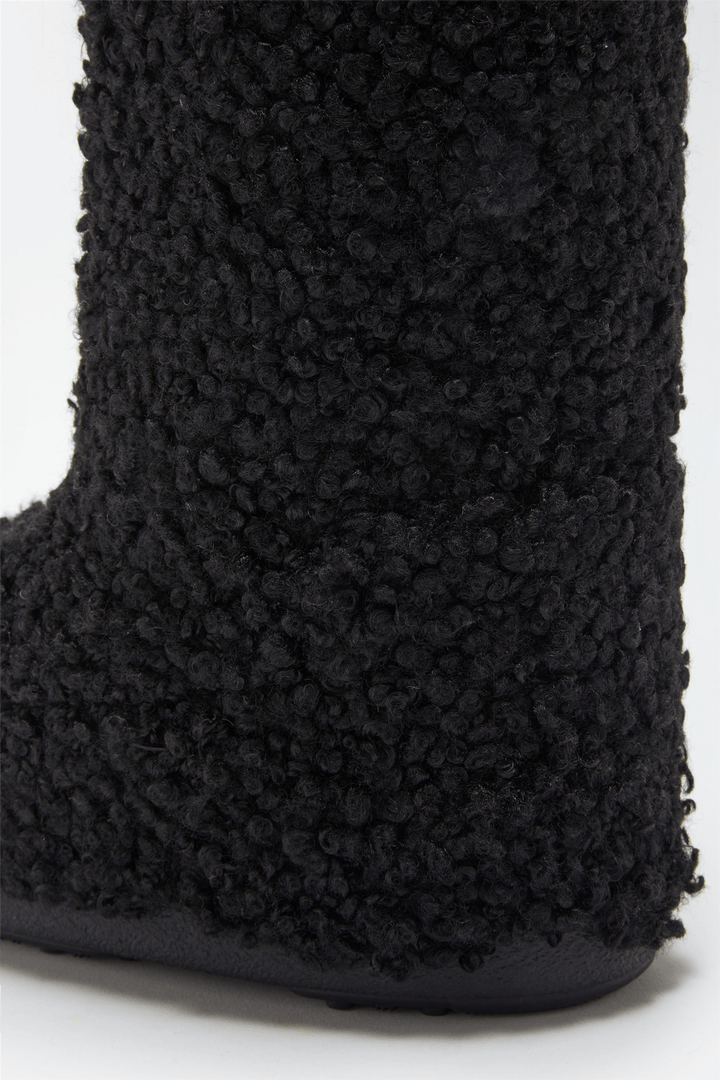 Moon Boots Sko Icon Faux Curly Black Boots