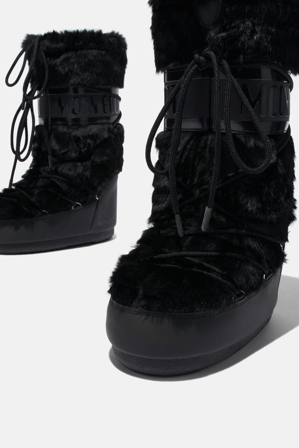 Moon Boots Sko Icon Faux Fur Black Boots