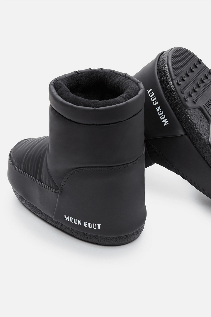 Moon Boots Sko No Lace Black Rubber Boots