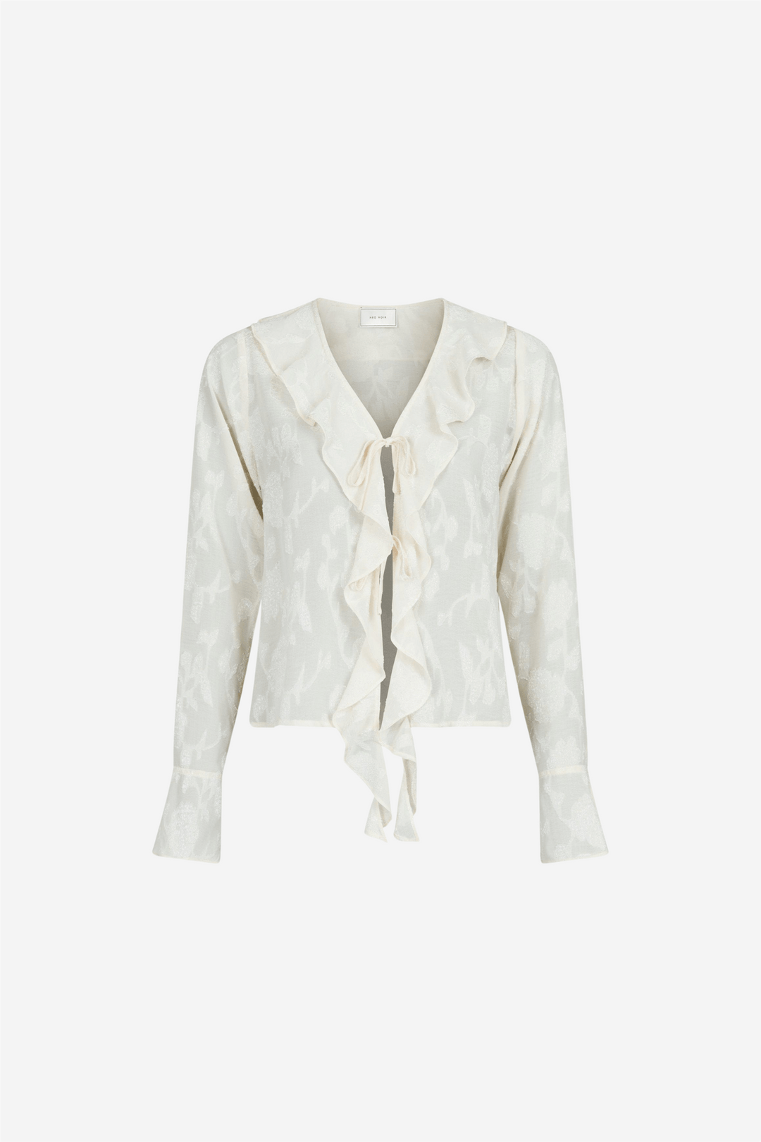 Neo Noir Bluser & Skjorter Anika Burnout Blouse Off White