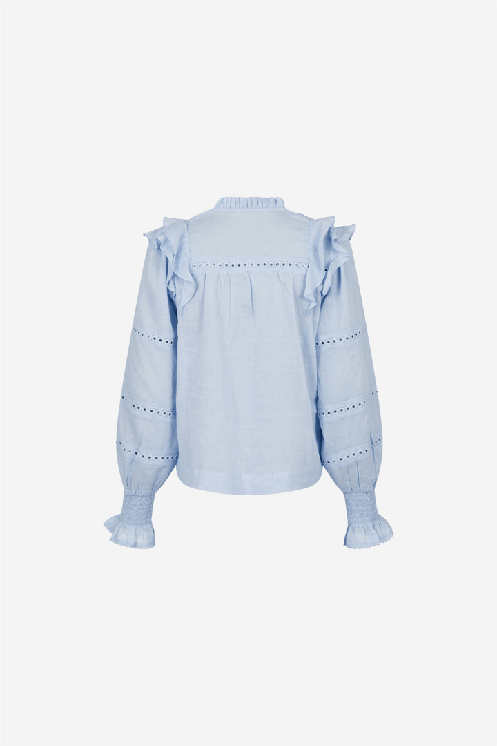 Neo Noir Bluser & Skjorter Aurika S Voile Blouse Light Blue