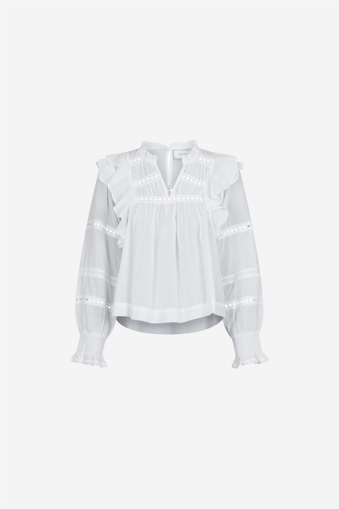 Neo Noir Bluser & Skjorter Aurika S Voile Blouse White