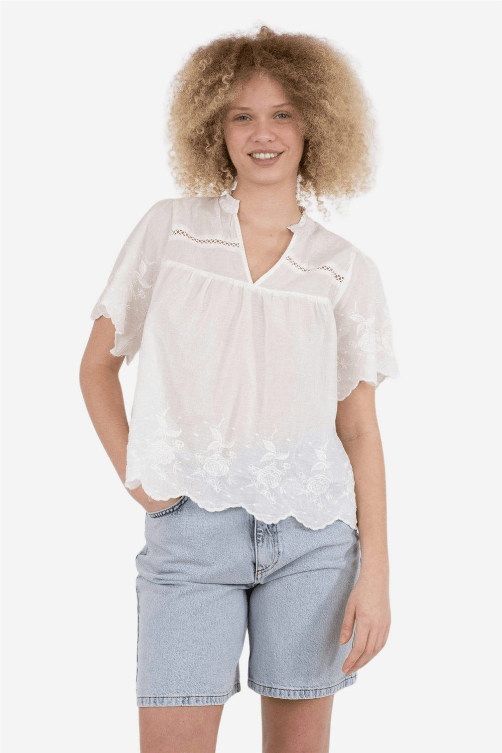 Neo Noir Bluser & Skjorter Micheline Emb Blouse