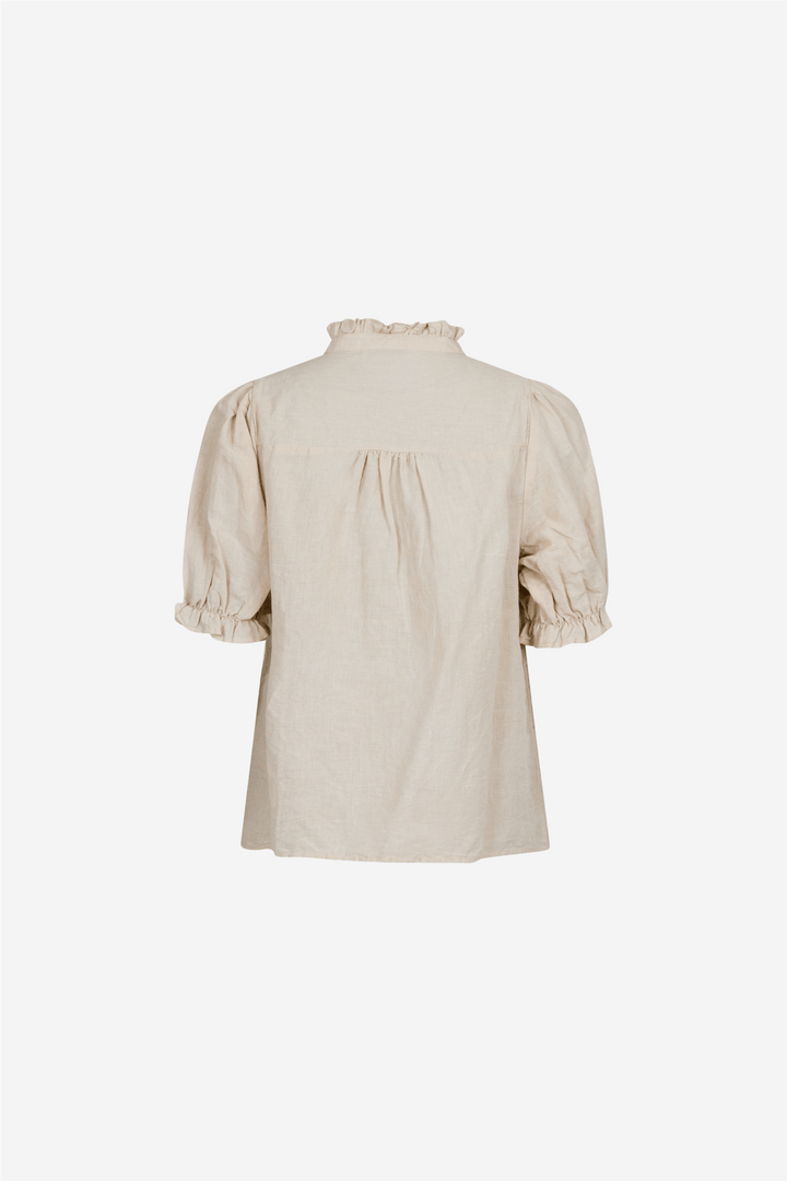 Neo Noir Bluser & Skjorter Odesa Linen Blouse Sand
