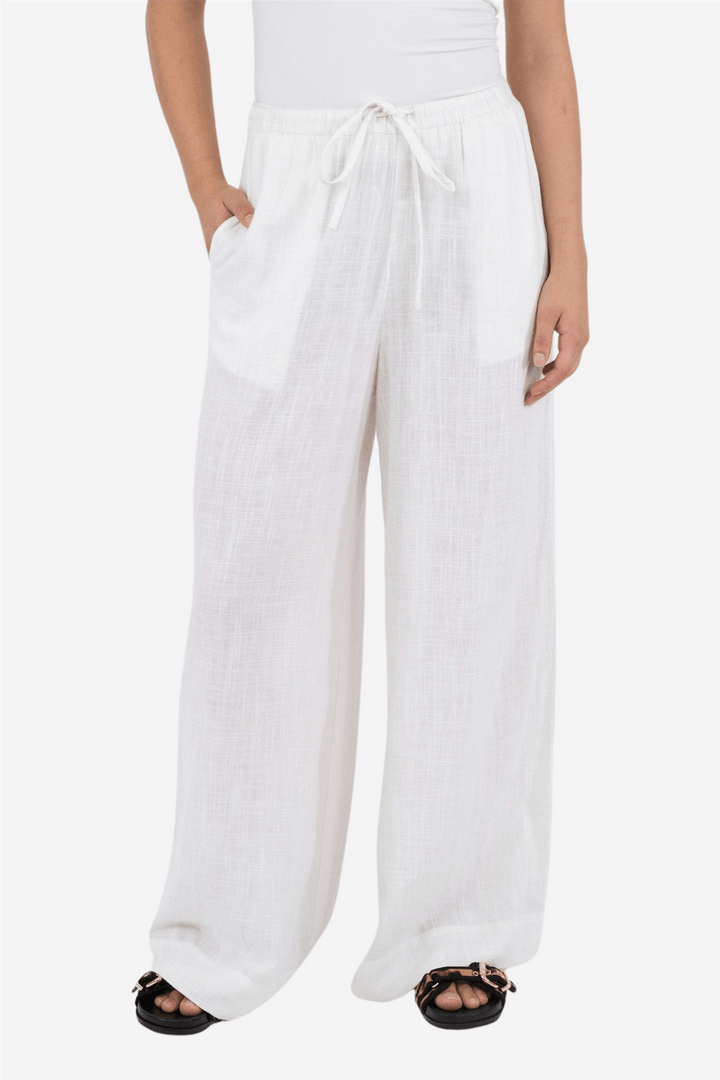 Neo Noir Bukser & jeans Lissabon Soft Linen Pants White