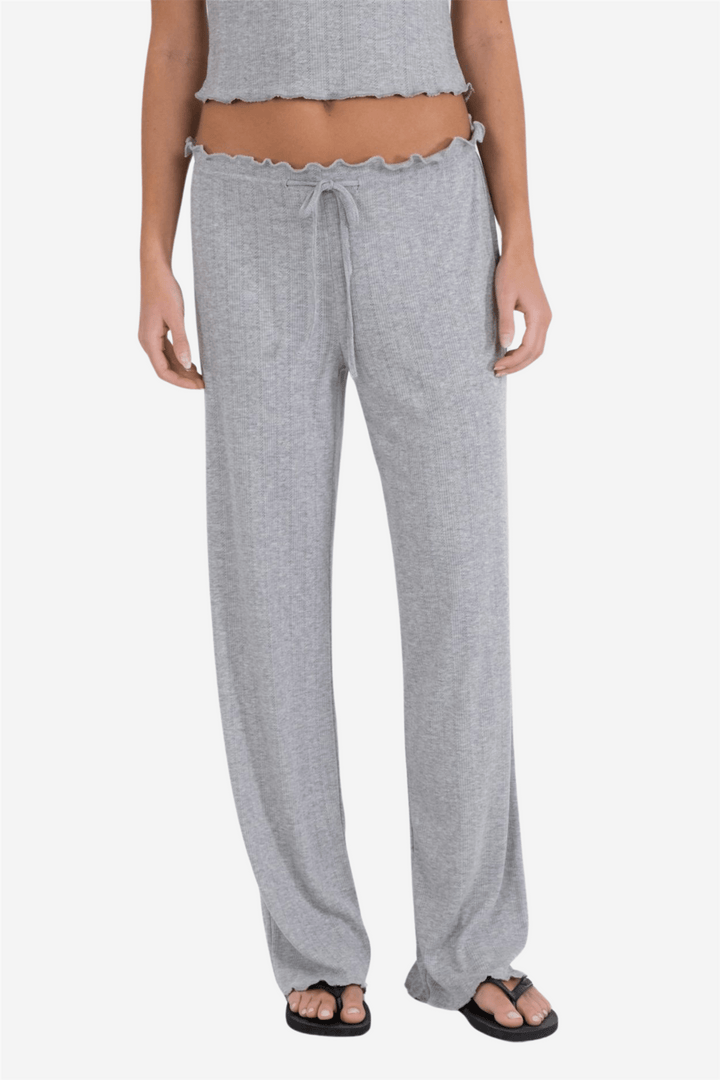Neo Noir Bukser & jeans Serafina Pointelle Pants Light Grey
