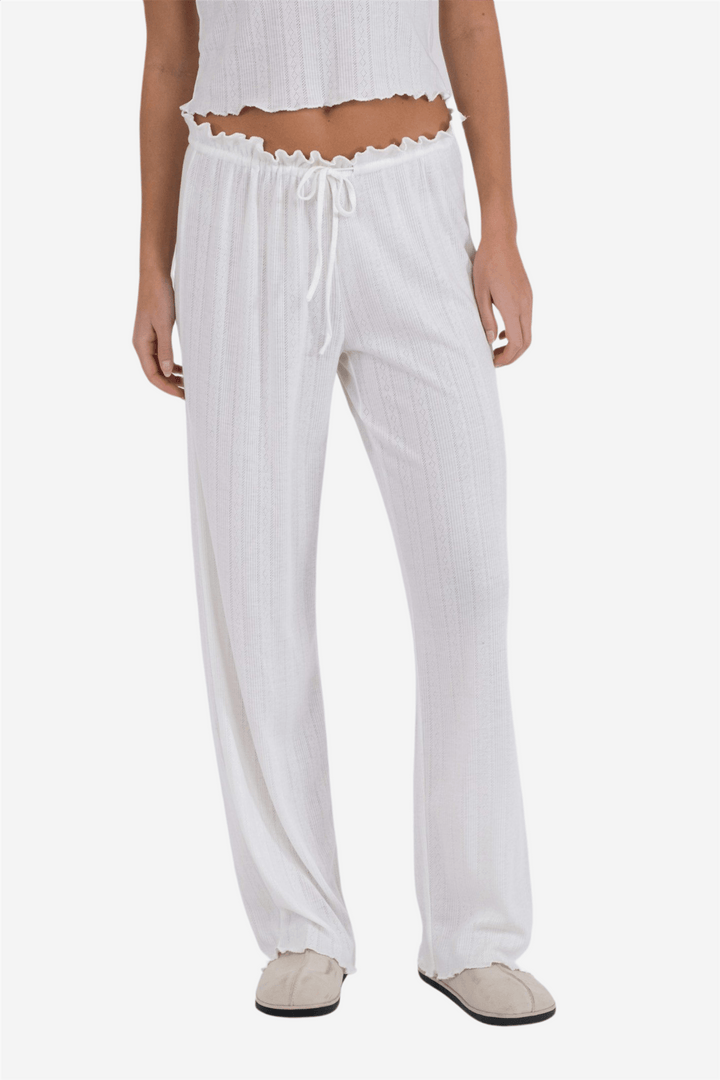Neo Noir Bukser & jeans Serafina Pointelle Pants White