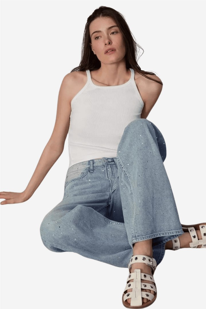 Rag & Bone Bukser & jeans Logan Wide Leg Misty Jewel