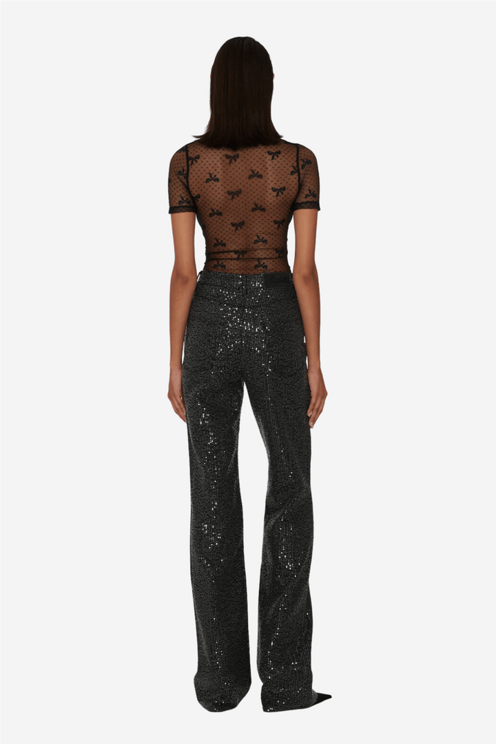 Rotate Bukser & jeans Twill Sequin Jeans Black