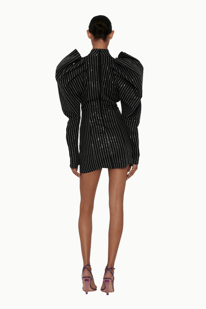 Rotate Kjoler & jumpsuits Sequin Twill Mini Dress Black