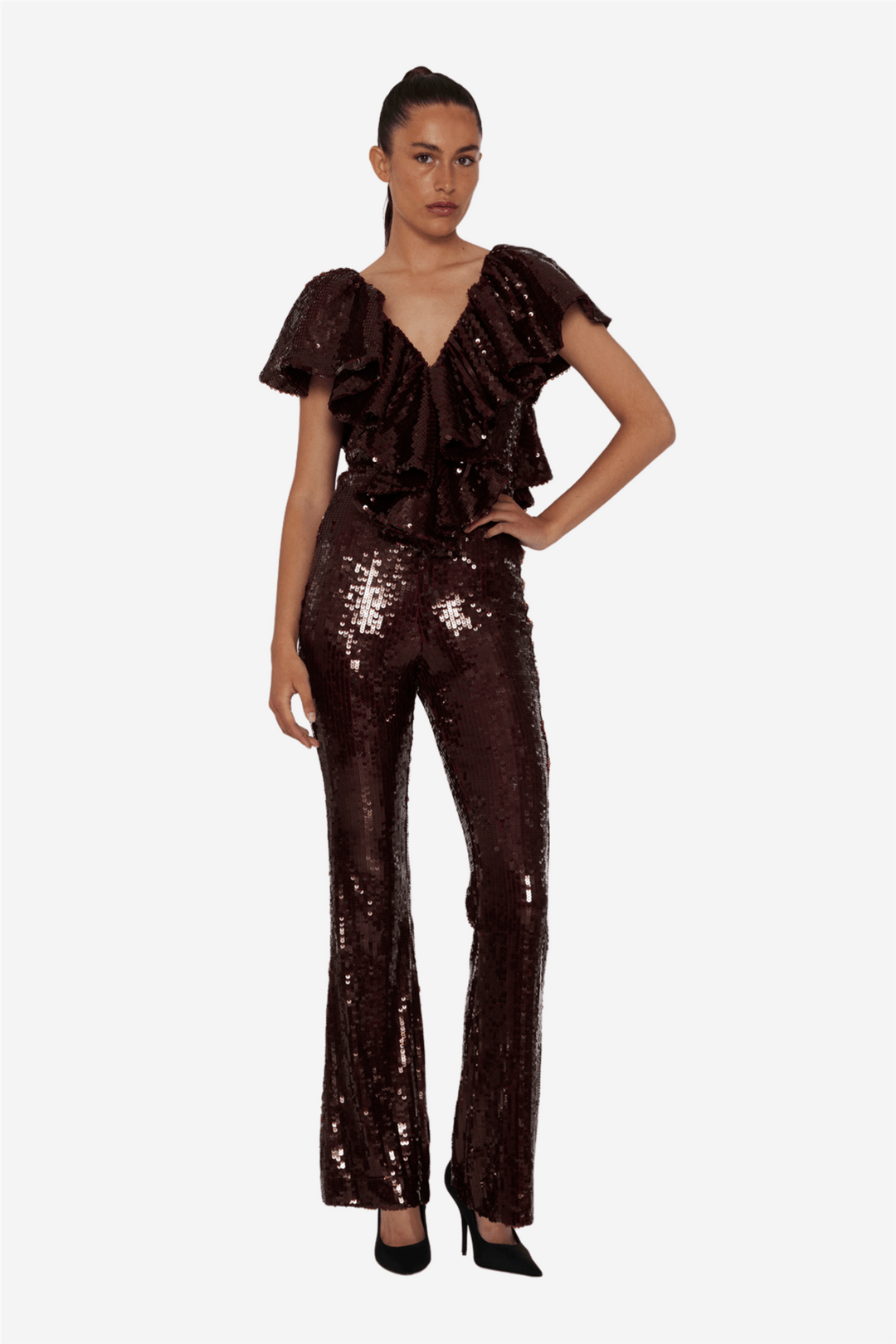 Rotate Kjoler & jumpsuits Sequins Ruffle Jumpsuit