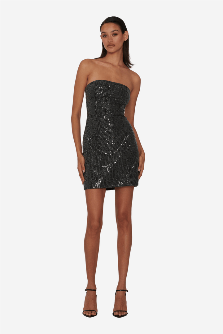 Rotate Kjoler & jumpsuits Twill Sequin Mini Dress Black