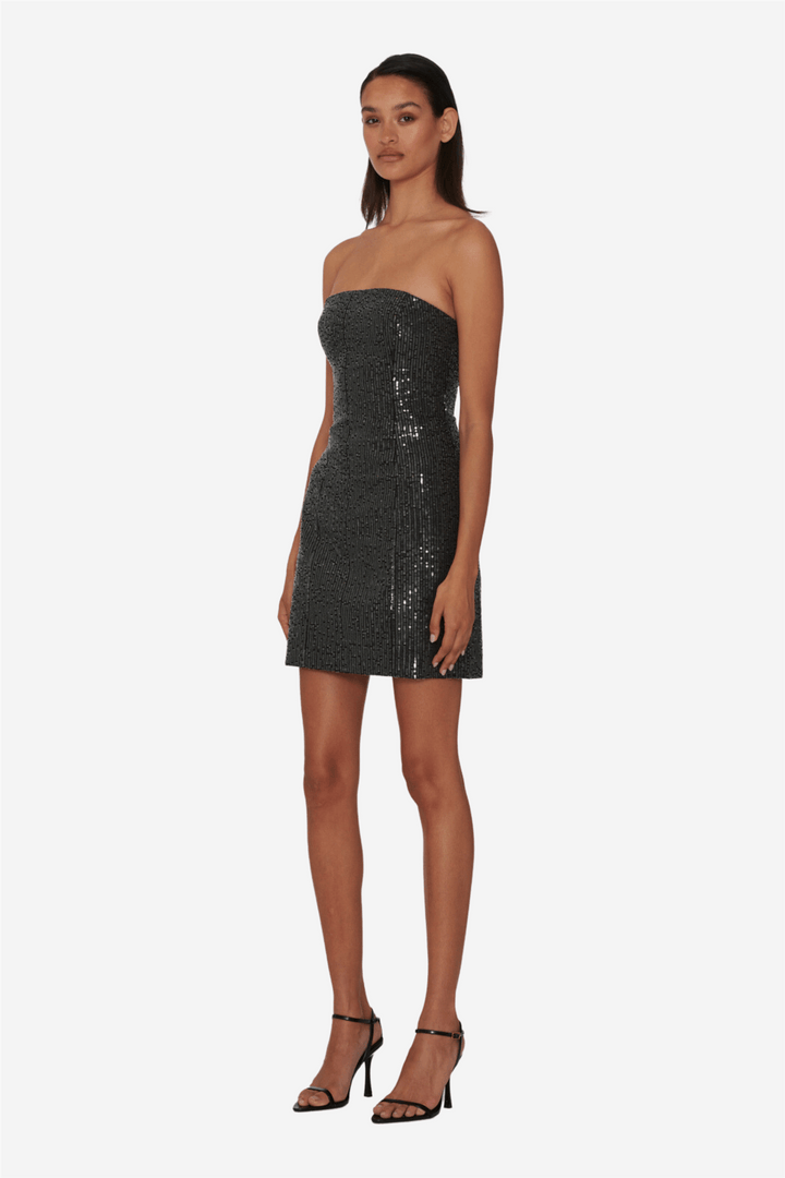 Rotate Kjoler & jumpsuits Twill Sequin Mini Dress Black