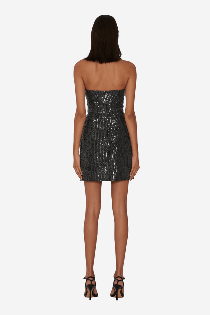 Rotate Kjoler & jumpsuits Twill Sequin Mini Dress Black