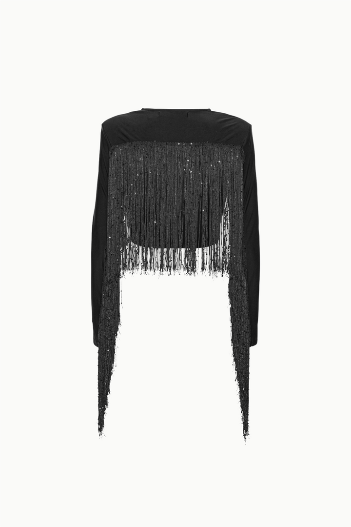Rotate Topper & t-skjorter Sequin Fringe Crop Top