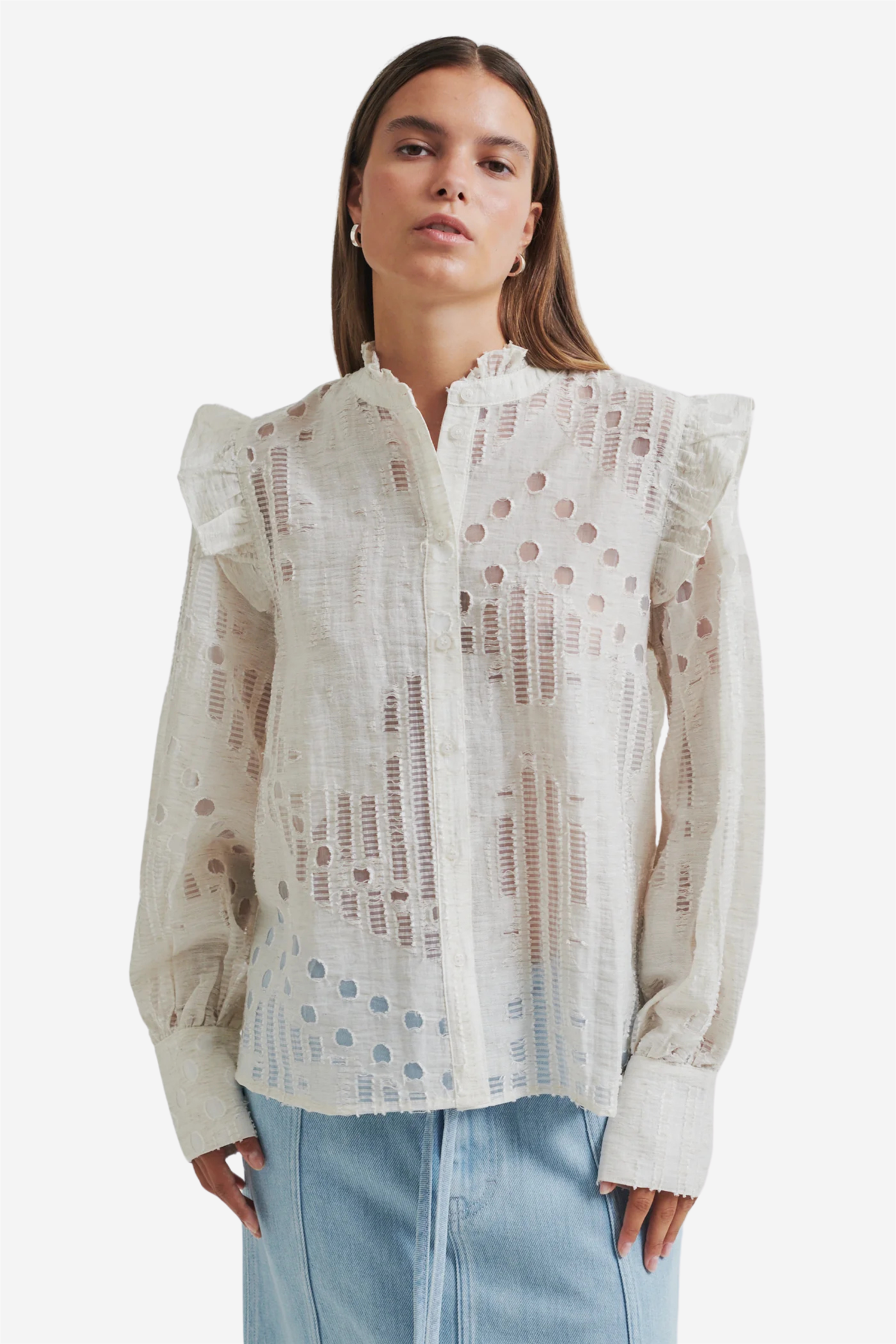 Nete ​​Frill Shirt Coconut Milk – Me & My Cousin