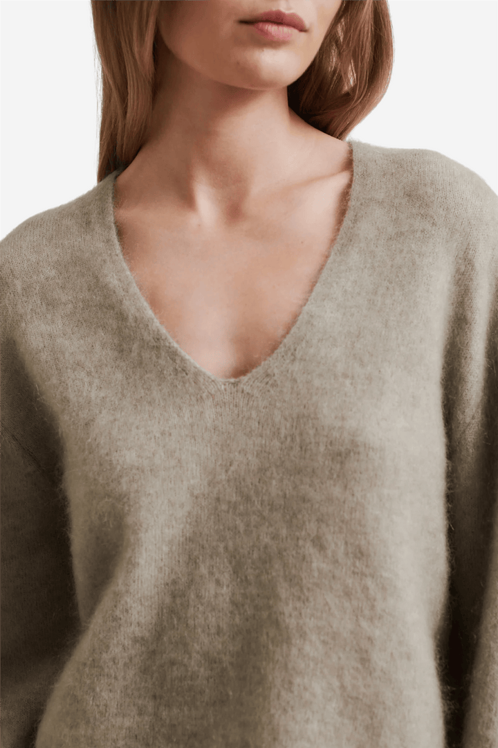 Second Female Genser & Cardigan Camryn Knit V-Neck Trench Coat