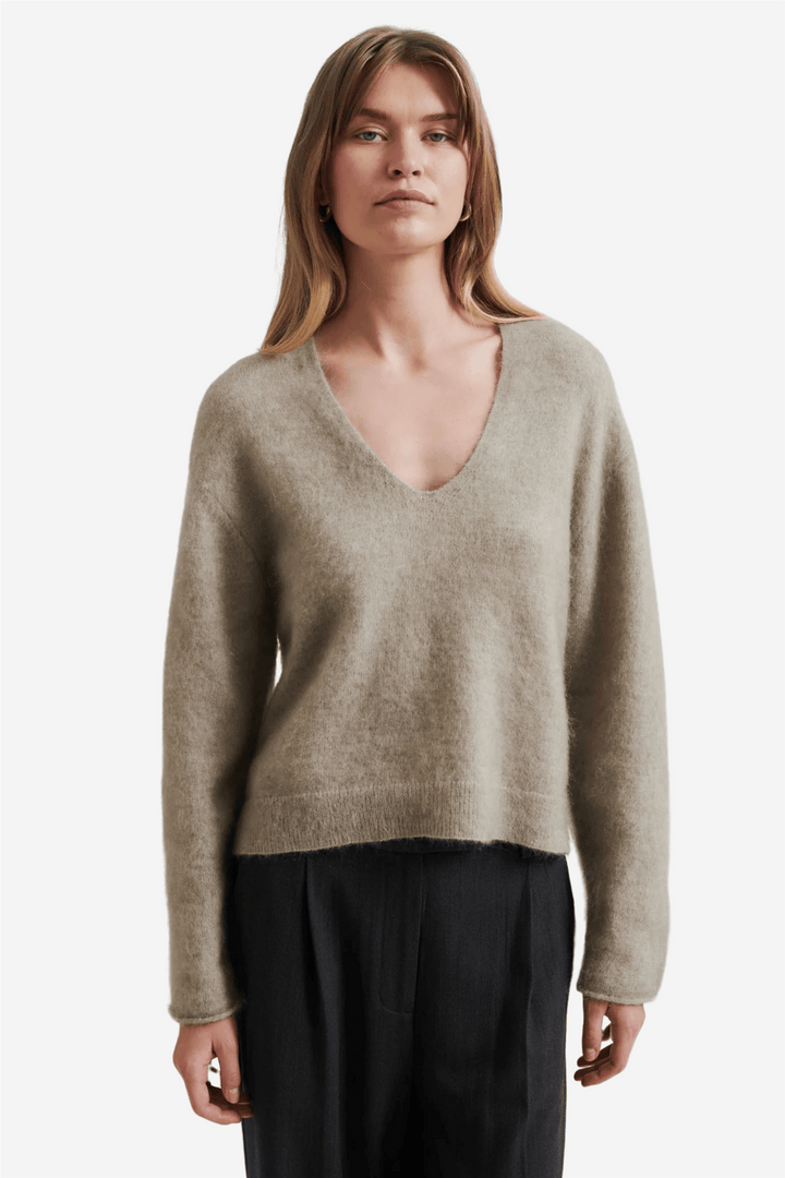 Second Female Genser & Cardigan Camryn Knit V-Neck Trench Coat