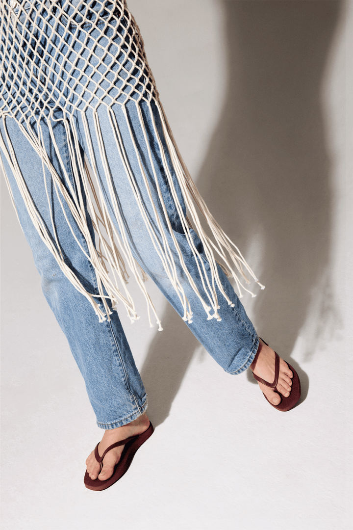 Sleepers Sko Tapered Platform Burgundy