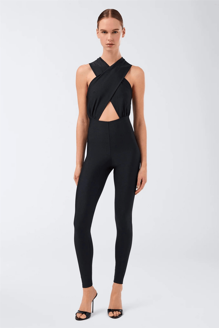 The Andamane Kjoler & jumpsuits Hola Halterneck Jumpsuit Black
