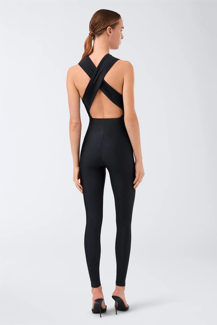 The Andamane Kjoler & jumpsuits Hola Halterneck Jumpsuit Black