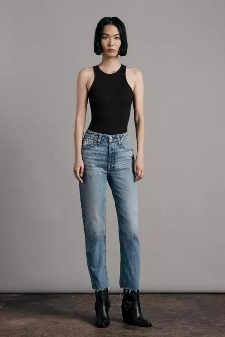 The Essential Rib Tank Black Black