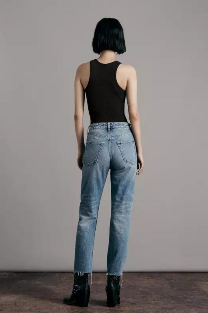 The Essential Rib Tank Black Black