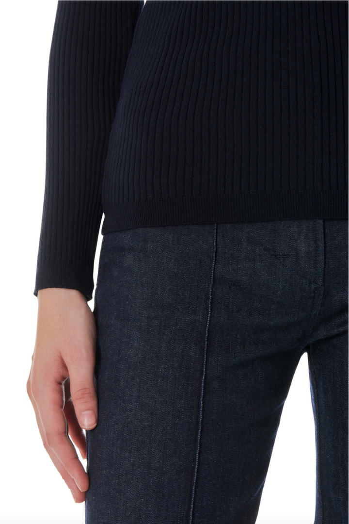 Ancell Women Knit Sweat Dark Blue