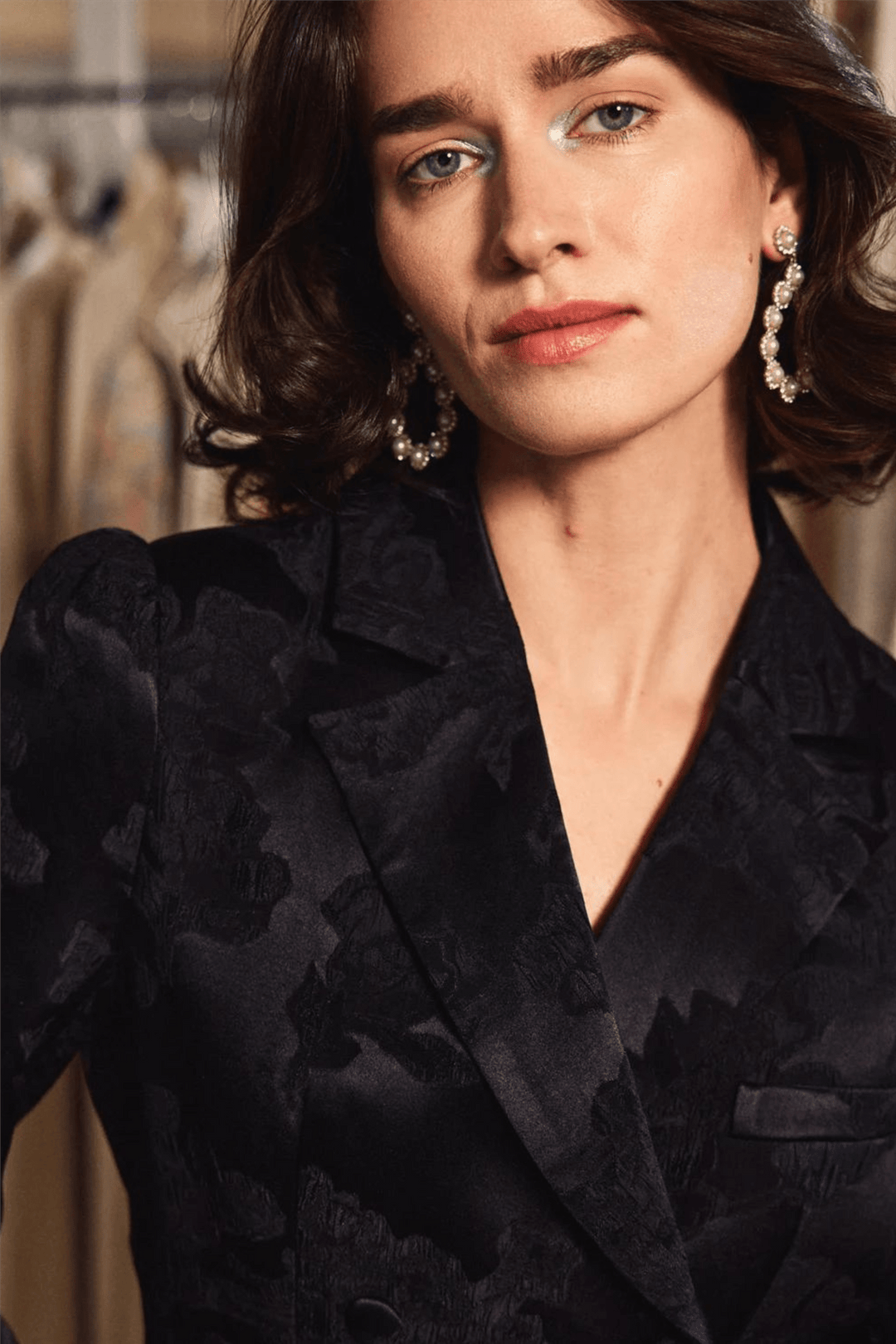 by TiMo Kjoler & jumpsuits Silk Jacquard Blazer Dress Black