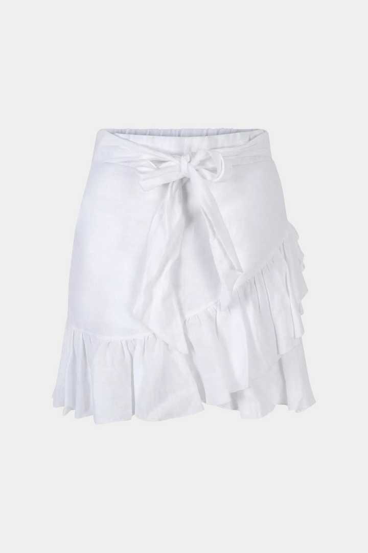 Ella & il Skjørt Julli Linen Skirt White