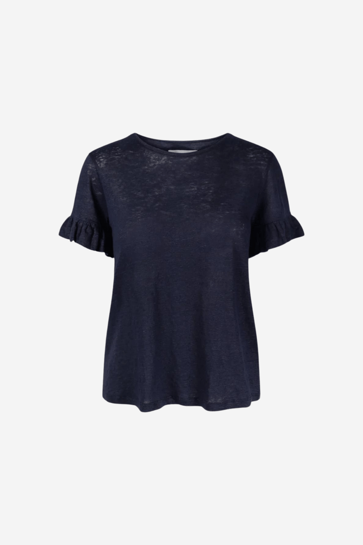 Ella & il T-shirt LARA LINEN TEE NAVY