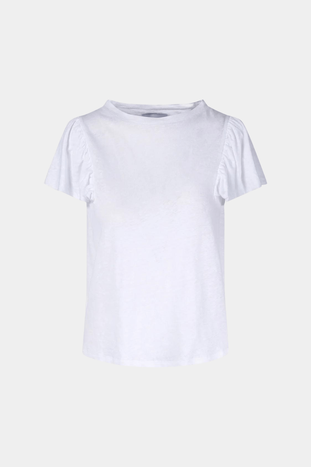 Ella & il T-skjorte Joselle Linen Tee White